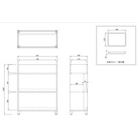 【車上渡し】アール・エフ・ヤマカワ プランターシェルフ 幅801×奥行350×高さ1009mm ダーク RFPLS-DW 1台（直送品）