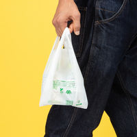 福助工業 ニューイージーバッグバイオ25 レジ袋（乳白）バイオマス25%配合 3Sサイズ 6号 1袋（100枚入）