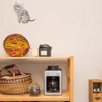 シロカ 全自動コーヒーメーカー カフェばこ SC-A351 シルバー [静音/ミル4段階/コンパクト/豆・粉両対応/蒸らし/ガラスサーバー]