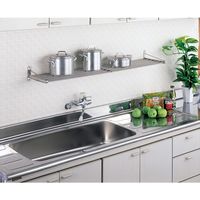 田窪工業所 キッチン収納棚 水切りパイプ棚 120cm PA5-120 1台