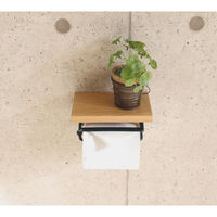 【アウトレット】【軒先渡し】【アウトレット】ヤマソロ TAO トイレットペーパーホルダー 1連 スチールグリーン×木部ナチュラル 1個（直送品）