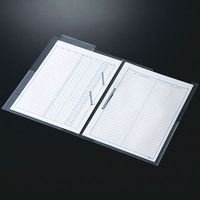 ハピラ カルテフォルダー（ダブルポケット 浅め） A4ヨコ置き 乳白 見開き KHA4WP 1パック（50枚入）（わけあり品）