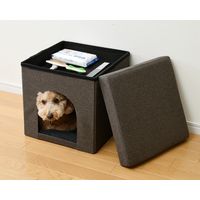 YAMAZEN ペットハウス＆スツール PSS-38（BR）（直送品）