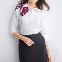 カーシーカシマ シチブソデシャツブラウス ホワイト 11号 ESB659-11_11 1着