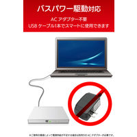 DVDドライブ M-DISC 対応 USB2.0 Type-C 再生&編集&書込ソフト付 ホワイト LDR-PMK8U2CVWH ロジテック 1個