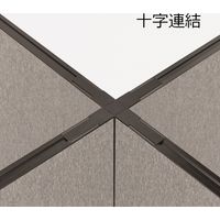 サンテック パーテーション セミオープンパネル コーナーポスト 高さ1503mm用 ブラック PF-JP15B 1個（取寄品）