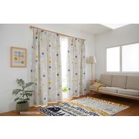 スミノエ 遮光カーテン カラーサークル 100×135cm グレー 4549781237718 1枚