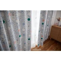 スミノエ 遮光カーテン カラーサークル 100×135cm ブルー 4549781237749 1枚