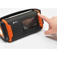 【ラジオ】クマザキエイム　手回し　ソーラー蓄電ラジオ　チャージオ　ラムダ　SL-091　1台