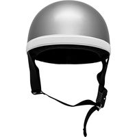 【二輪車・バイク用ヘルメット】アクアドリーム（AquaDream） 白ツバハーフヘルメットガンメタ AD-WH100-GM 1個（直送品）