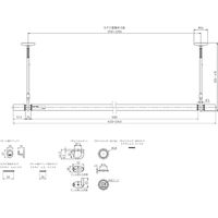 川口技研 ホスクリーン 室内用物干竿セット QSC-23 1組
