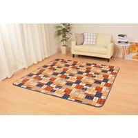 萩原 ギャベディック ホットカーペットカバー 1850×1850mm レッド 240617001 1枚（直送品）