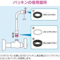 カクダイ ガオナ 給水管用パッキンセット 10枚入り (水もれ修理 パイプ外径約13ミリ用 トイレロータンク 立水栓 止水栓) GA-NE014（直送品）