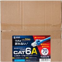 サンワサプライ カテゴリ6A LANケーブル CAT6A ブルー 70m KB-T6ATS-70BL 1個