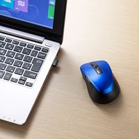 サンワサプライ 静音ワイヤレスブルーLEDマウス 5ボタン ボタン機能割り当て ブルー MA-WBL153BL 1個