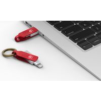 ADAM elements ADAM iKlips DUO+ Lightning USBメモリ 128GB レッド ADRAD128GKLDPARJ（直送品）