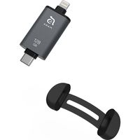 ADAM elements ADAM iKlips C Lightning USBメモリ 128GB グレー ADRAD128GKLCGYJ 1個（直送品）