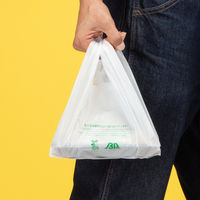 福助工業 イージーバッグバイオ25 ランチ 弁当用レジ袋 乳白 バイオマス25%配合 SSサイズ 1袋（100枚入）