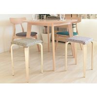 【軒先渡し】ヤマソロ Motley スタッキングスツール 角型 レッド 40-550 1セット(5脚入)（直送品）