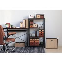 【軒先渡し】ヤマソロ Maronie 収納ボックス ルーター＆電源タップ 幅400×奥行148×高さ350mm 77-306 1台（直送品）