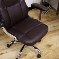 後藤家具物産 エルサ OAチェアー 跳ね上げ式肘 ソフトレザー キャメル OA-ELS-CM 1脚（直送品）