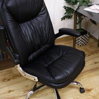 後藤家具物産 オラフ OAチェアー 跳ね上げ式肘 ソフトレザー 座面ポケットコイル グレー OA-ORF-GY 1脚（直送品）