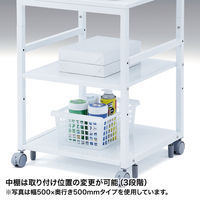 サンワサプライ プリンタスタンド/台/ラック 小型A4レーザー向け 幅400×奥行400×高さ700mm ホワイト LPS-T4040 1個（直送品）