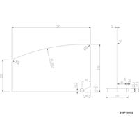 【車上渡し】アール・エフ・ヤマカワ アクリル サイドスクリーン 幅545×奥行155×高さ330mm パネル厚み：5mm フロスト 1台（直送品）