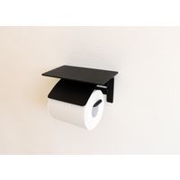 【軒先渡し】ヤマソロ Blan トイレットペーパーホルダー 1連 幅180×奥行100×高さ93mm ブラック 41-037 1台（直送品）