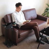 【軒先渡し】ヤマソロ Glad サイドテーブル 幅400×奥行300×高さ600mm ブラック 82-738 1台（直送品）