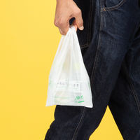 アスクル限定販売　レジ袋（乳白）バイオマスポリエチレン25%入り　6号　No.6　福助工業　1セット（6000枚：3000枚入×2箱）  オリジナル