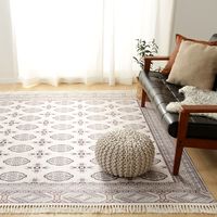 萩原 トルクメン プリントラグ 手織り絨毯風 1900×2400mm アイボリー 240623257 1枚（直送品）