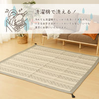 萩原 インド綿 ボンディングラグ ピート 1850×2400mm レッド 270071831 1枚（直送品）