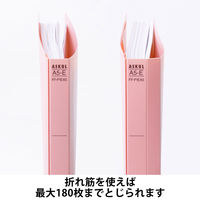 アスクル フラットファイル PP製 A5ヨコ 背幅18mm FF-P1EA5 ピンク（桃） 30冊 オリジナル