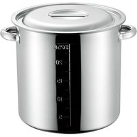 ＡＧ１８ー８　目盛付寸胴鍋　４８ｃｍ（手付）　1個 11348　赤川器物製作所（直送品）