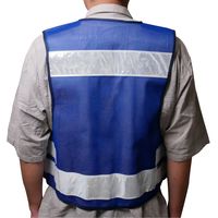 【安全ベスト】 小野商事 エースグローブ パトロールベスト 7cm幅 ブルー No90855 1着