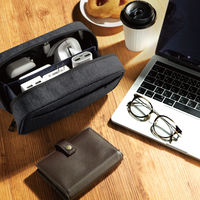 ガジェットポーチ バッグインバッグ オーガナイザー ストレージタイプ 出張 トラベル ケーブル・小物収納 ブラック BMAーGP14BK エレコム 1個