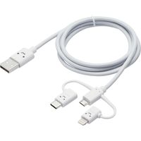 エレコム microUSBケーブル/3in1ケーブル/Lig MPA-FAMBLC10CWH 1個（直送品）