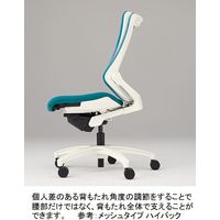【設置込】イトーキ エフチェア ハイバック メッシュ プレーン 固定肘 ウレタンキャスター 黒ベース 黒脚 サンドイエロー 1脚（直送品）