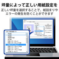 エレコム レーザー用紙/マット紙/厚手/両面/A4/50枚 ELK-MANA450 1個（50枚入）