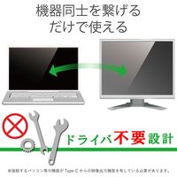 エレコム Type-C映像変換アダプタ/TypeC-VGA&給電ポート/ブラック AD-CVGAPDBK 1個