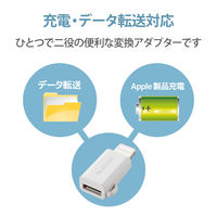 エレコム Lightning変換アダプタ/ホワイト MPA-MBLADWH 1個