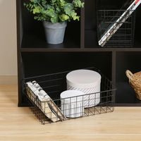 不二貿易 スタッキングワイヤーバスケット BK 37x26x12 26681 1個