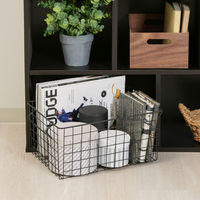不二貿易 スタッキングワイヤーバスケット BK 37x26x18 26680 1個