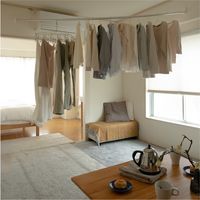 森田アルミ工業 首振りピン式物干 kururi(クルリ) kururi 1個