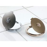 センコー ラウンドクリスタル　コンパクトミラー　ブロンズ　２個セット AWN101129（直送品）