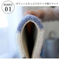 スミノエ ミラショーン 玄関マット フラワー 600×900mm ネイビー 4549781243078 1枚（直送品）