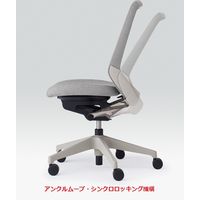 【設置込】イトーキ ノートチェア ハイバック ランバーサポート無 肘無 ホワイトベース ダックブルー 1脚（直送品）