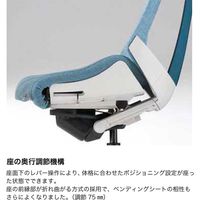 【設置込】イトーキ アクトチェア ハイバック 布張 ランバー無 肘無 樹脂脚 ナイロンキャスター ハンガー無 灰×オフブラックＷ 1脚（直送品）