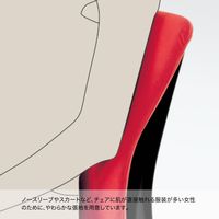 【設置込】イトーキ カシコチェア 可動肘 ハンガー無 布張 樹脂シェル ウレタンキャスター ホワイト×ブラック 1脚（直送品）